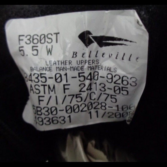 Bellville Black Leather Tactical Boots 5.5 W - Picture 3 of 6